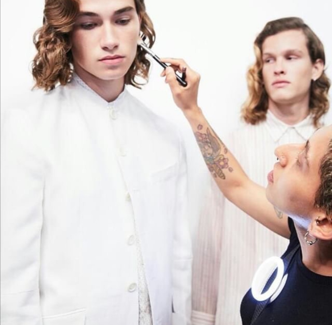 Image title make-up artist Coco Hirani with model