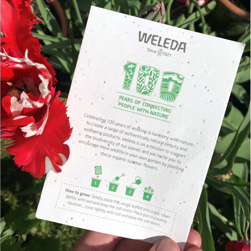 weleda organic seed card weleda organic seed card