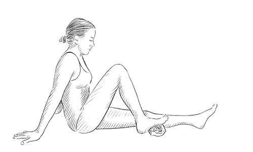 calf massage illustration step 1