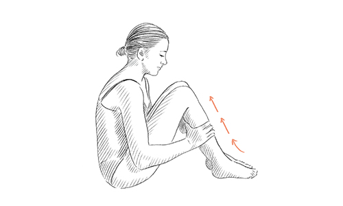 calf massage illustration step 3