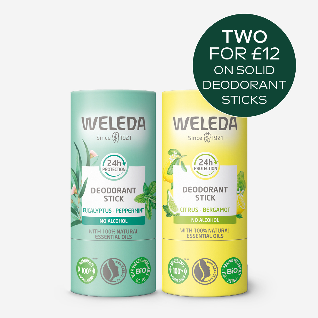 Two for £12 on our Solid Deodorant Sticks